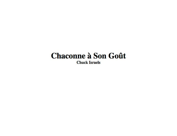 Chaconne à Son Goût